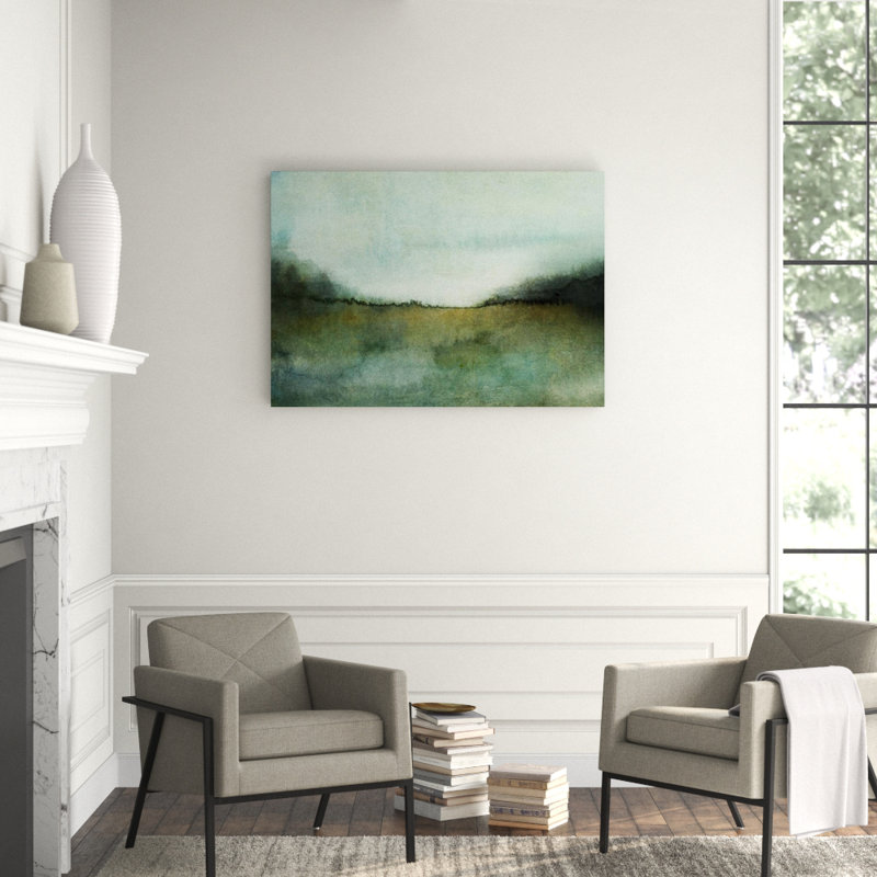 Scenery Landscape V Painting by Isabella Burton, Knife Gel, 34" W x 24" H x 1.5" D