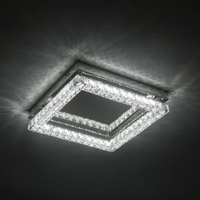 Aazim Chrome LED Flush Mount