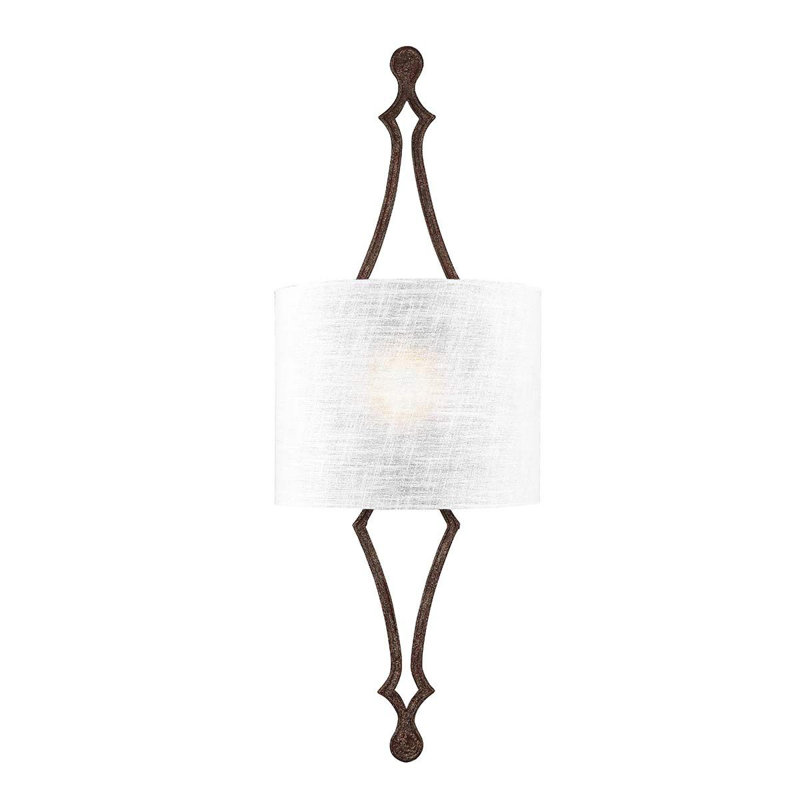 Sayles Flush Mounted Sconce, Weathered Iron