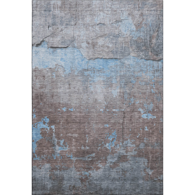 Premium Machine Washable Larrison AMF1780 Modern Rug, Rectangle 9' x 12'
