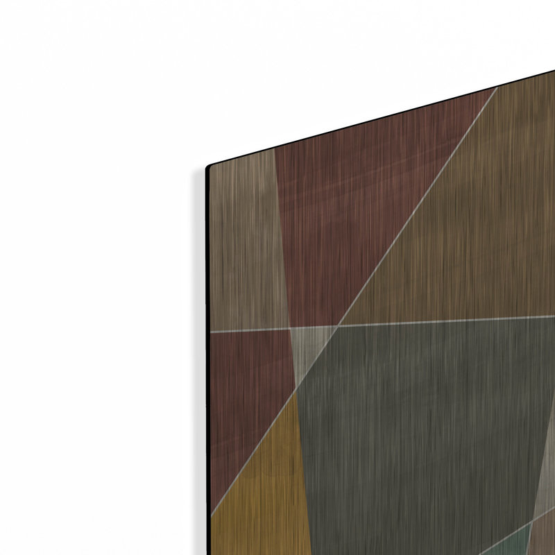 Ivy Bronx «Abstract Geometric 7» par Gary Williams, art mural en métal, H 24 po x l 16 po