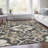 Machine Washable Indoor/Outdoor Xhevrie Charcoal Rug-1433372850