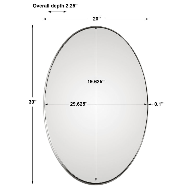 Miroir d'appoint Devan, Nickel brossé
