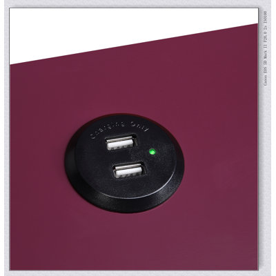 Table d'appoint Fierce avec port USB intégré, rangement compact et design élégant pour les espaces de vie modernes