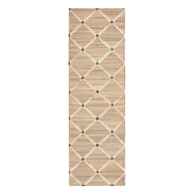 Tapis en jute tissé à la main Kali