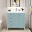 Meuble-lavabo 36 po avec lavabo, structure en bois massif et armoire en MDF avec tiroirs-828869022