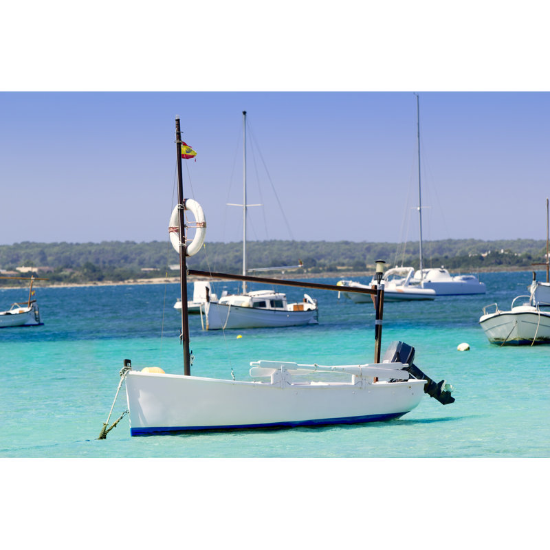 Anchor Boats by LUNAMARINA - Wrapped Canvas Print, 20cm H x 30cm W x 3.8cm D