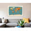 «Retro Carte politique du monde IV» par Michael Tompsett, impression sur toile-73552405-73552406-73552407