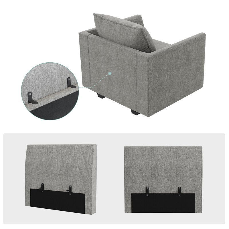 Quincaillerie modulaire pour cadre de canapé modulaire, gris