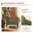 Mid-century Accent Chair, Modern Upholstered Chenille Armchair & Padded Reading Chair, Removable Cover & Wood Legs Living Room chair, Single sofa For Bedroom/office/small Space/apartment(green)-1335270407-1328341848