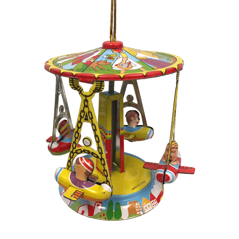 Ornement figurine suspendu à carrousel tin