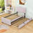 Twin Upholstered Platform Bed with Twin Trundle-1289046883