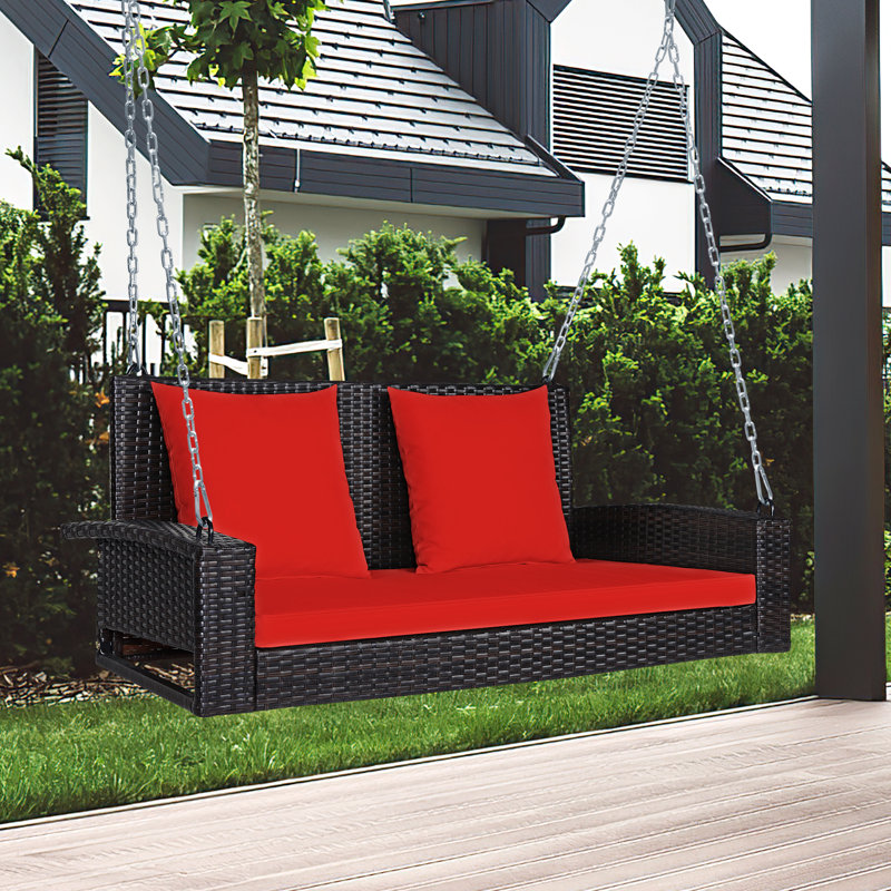 2 Person Porch Swing, Red