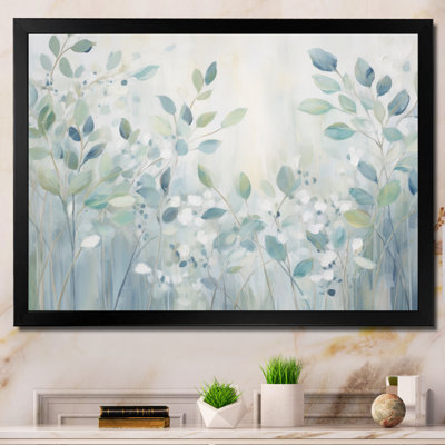 «Blue Botanical Rhythms IV - Abstract Botanicals», reproduction d'art sur toile