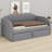 Stylish Upholstered Daybed with Pop-Up Trundle and USB Charging Function-1871052957