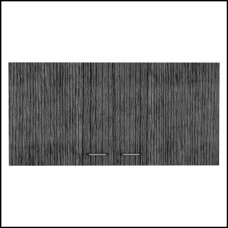 Armoire murale rectangulaire à 2 portes avec rangement spacieux et finition élégante en chêne fumé Brookeline, parfaite pour les espaces de vie modernes.