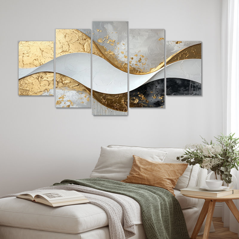 Fosteau I - art mural vagues - décoration murale moderne