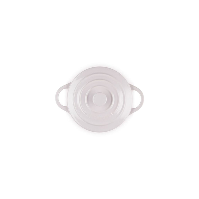 Le Creuset Stoneware Mini Round Cocotte, 24 Ounce, White, Pink
