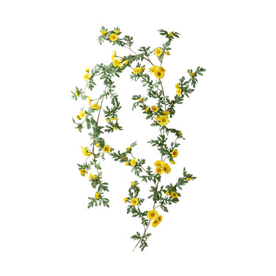  Artificial Fake Flowers for Home Decor Decorative Shelter Wall-hung Green Simulation Daisy Rattan Living Room Fake Flowers Wall Hung Indoor Vines