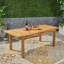 Table de salle à manger d'extérieur extensible en bois d'acacia