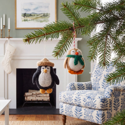 Felted Festive 3" Penguin Ornament