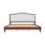 Lit plateforme très grand avec tête de lit tapissier, structure espresso et tissu-1429678165-1429678162