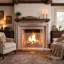 Contemporary Golden Metal Fireplace Screen, Decorative Fire Barrier for Rooms