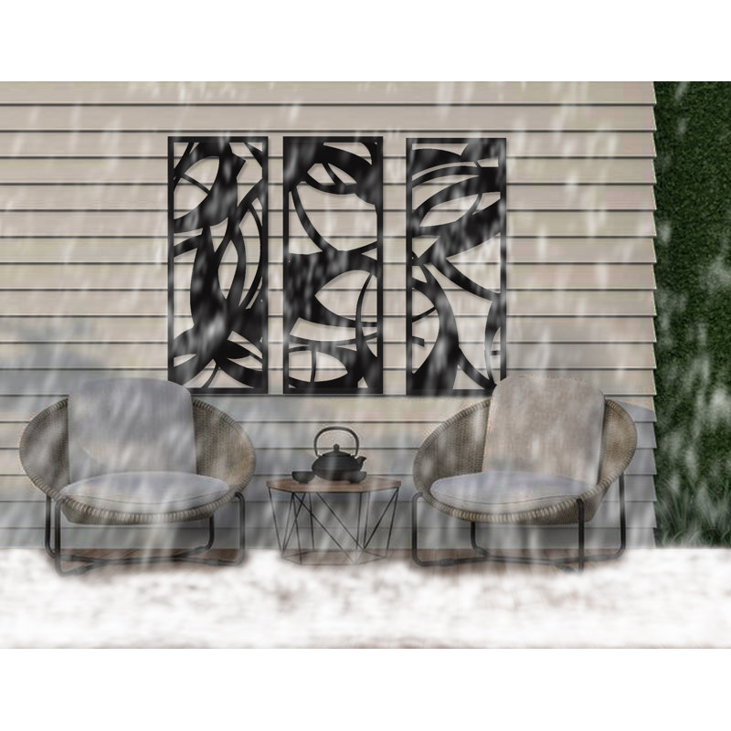 Modern Abstract Wall Decor on Metal