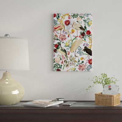 « longy oiseaux i » par burcu korkmazyurek, impression sur toile tendue