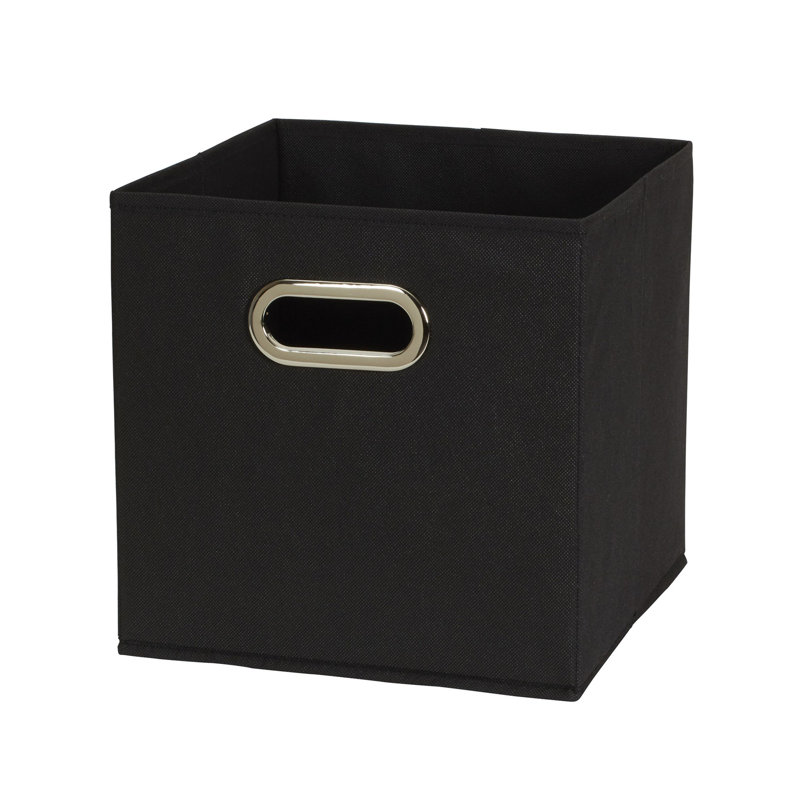 Wayfair Basics® Open Fabric Storage Bin Set, Black