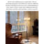 Lampe sur pied moderne en fer forgé, bois massif et verre