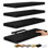 Tablettes flottantes murales pour décoration murale Sorbus - grandes 24 po, paquet de 4, noir
