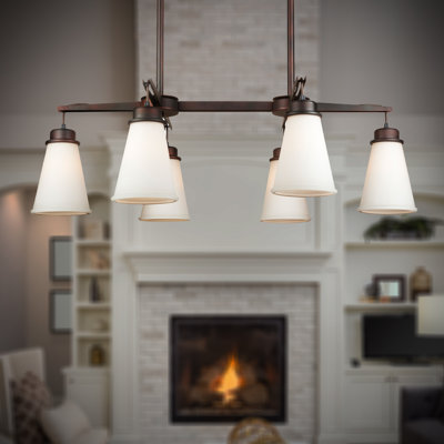 Kernan 6 - Light Antique Bronze Kitchen Island Pendant