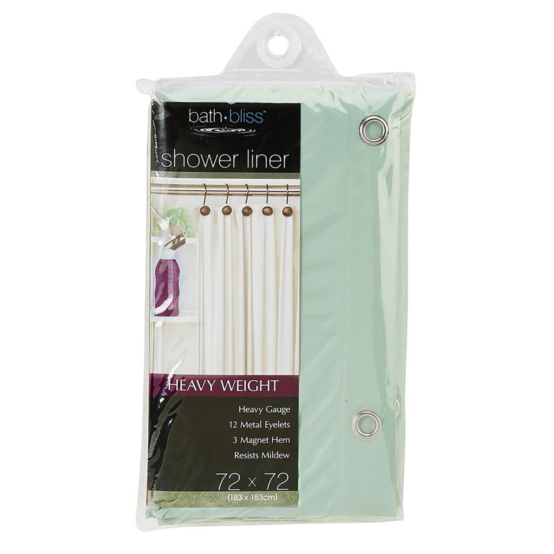 Pink PVC Hookless Shower Curtain with Liner Set