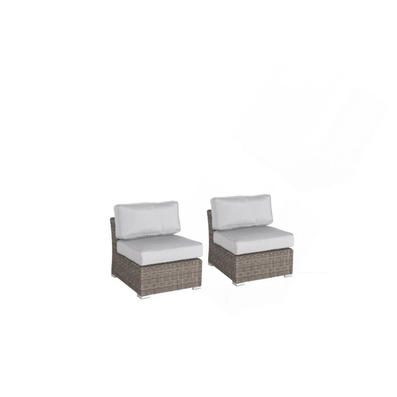 Sièges modulaires en osier - Gris Pk2, Gris