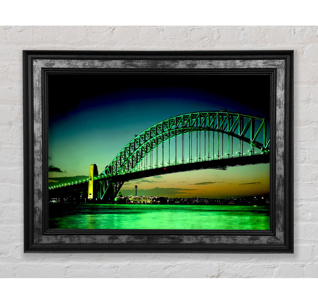 Sydney Harbour Bridge Green Cast - Einzelner Bilderrahmen Kunstdrucke