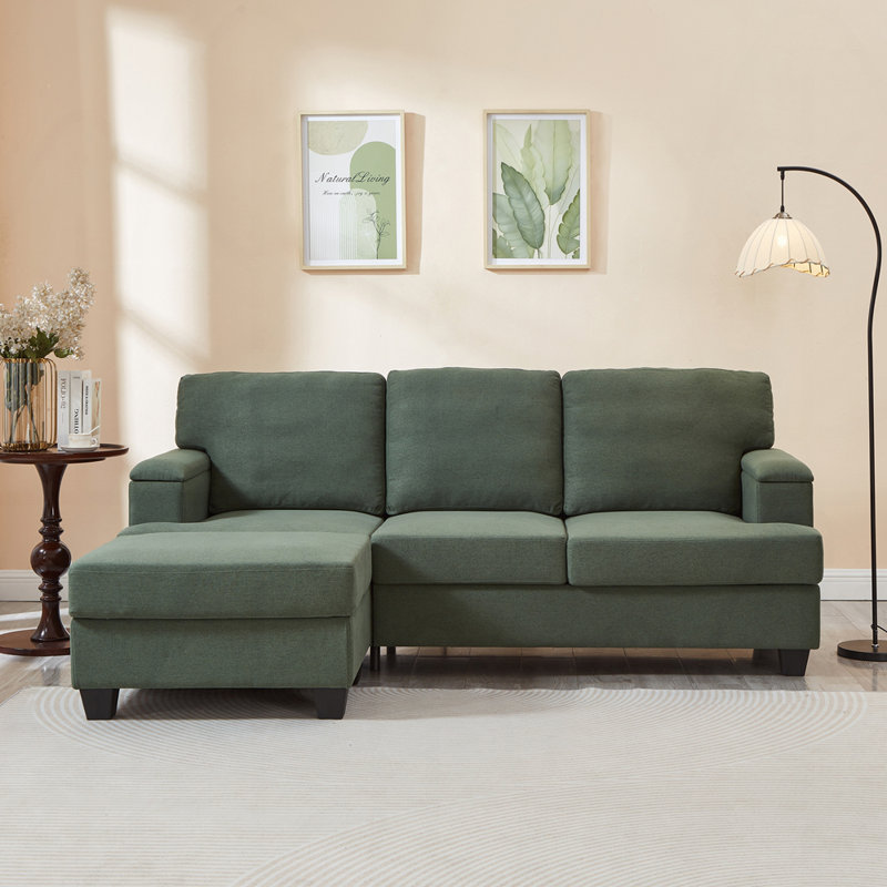 Canapé modulaire confortable avec coussin épais, Vert foncé