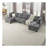 L shape Modular Sectional Sofa,DIY Combination,includes Three Single Chair ,Two Corner and Two Ottoman,Grey Chenille