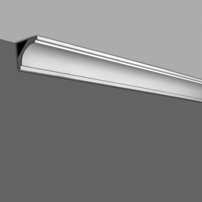 2-3/8 in x 2-3/8 in x 94-1/2 in Plain Polyurethane Crown Moulding Pro Pack 47 LF