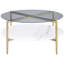 Table basse ronde en marbre avec tablette