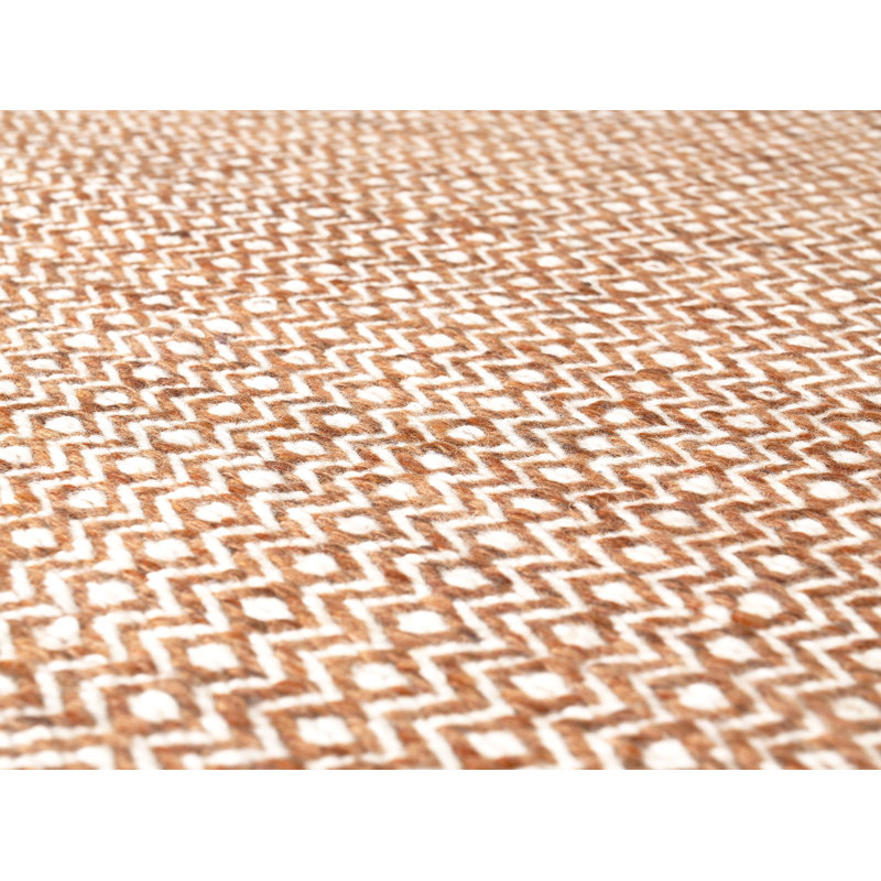 Mic-Mac Chevron Wool Hand Woven Area Rug, 140 x 200cm