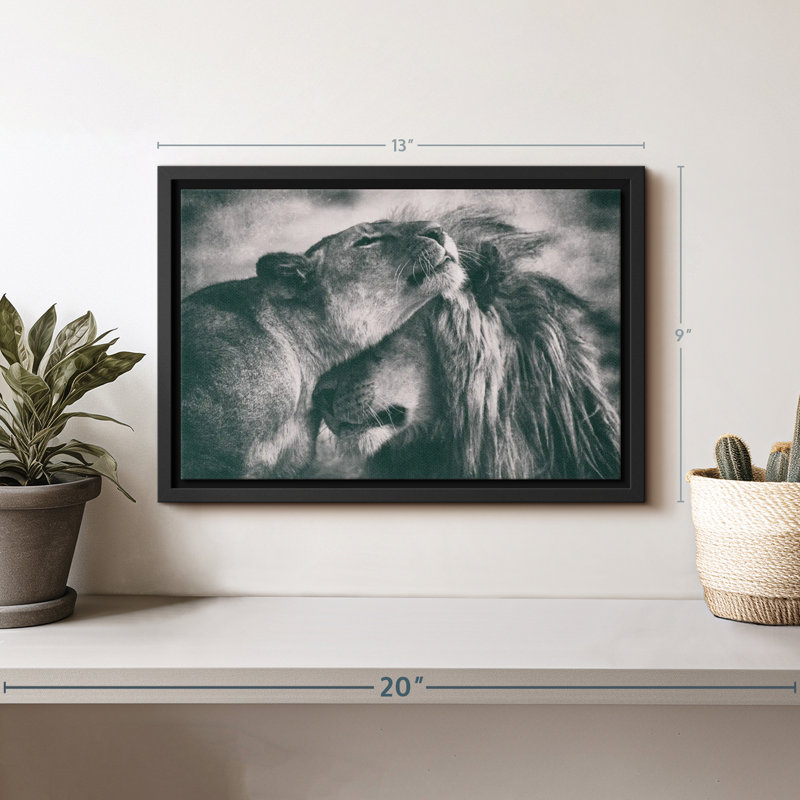 Animal «Amour monochrome», H 9 po x l 13 po