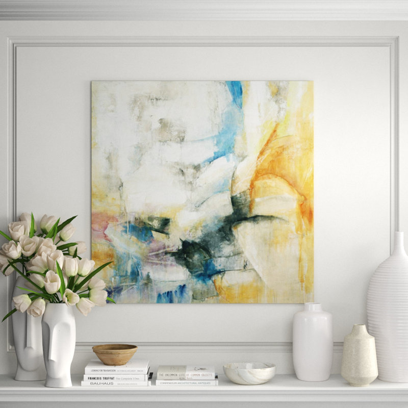 Interlochen Painting by F. Elizabeth Douglass, 54" H x 54" W x 1.5'' D, Knife Gel