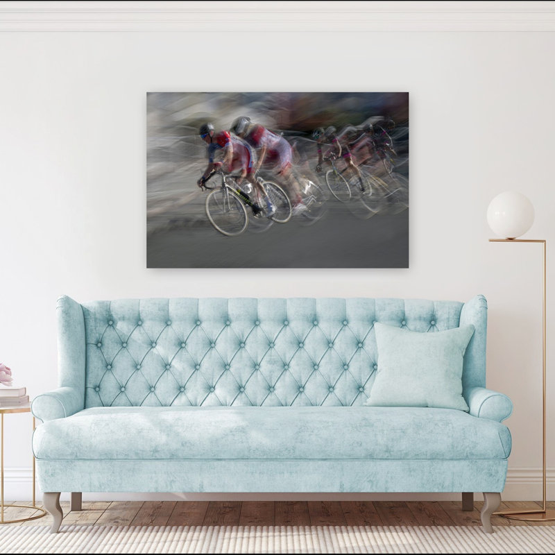 «Dynamic Cycling Motion», impression murale contemporaine, 40" H x 60" W