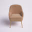 Chaise d'appoint rembourrée en velours Addyson avec pieds chromés dorés-206971055