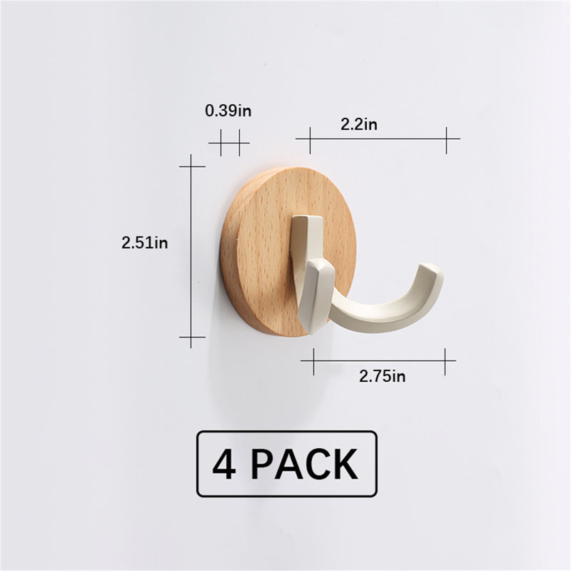 Portemanteau mural en bois massif