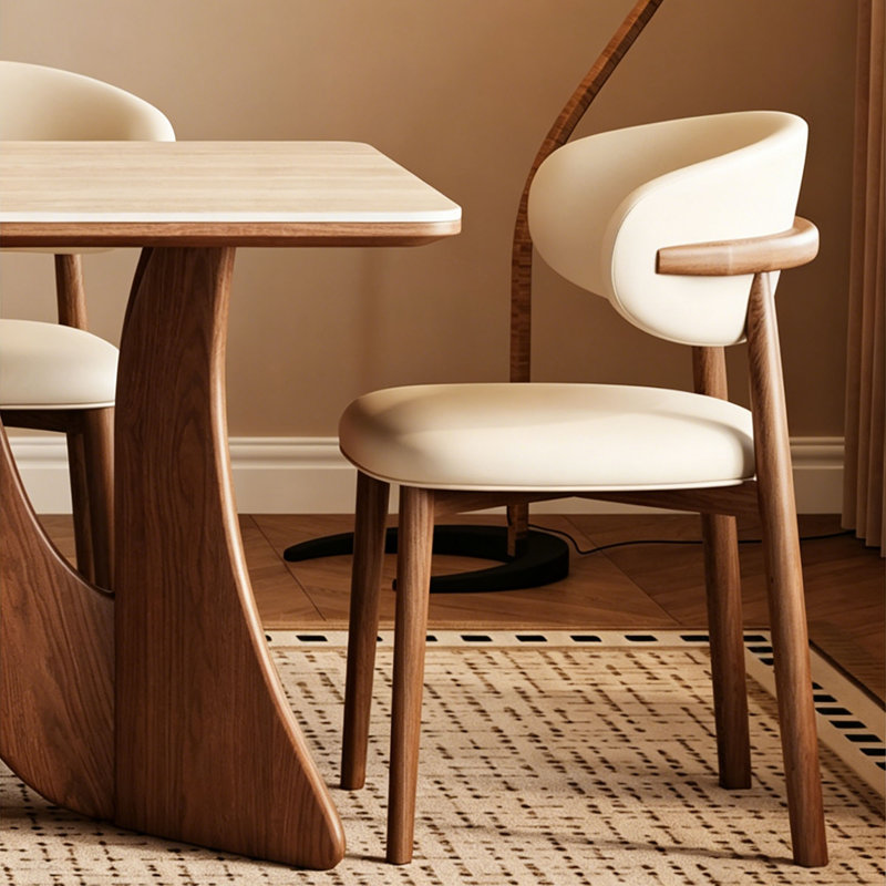Table rétro en noyer fritté, 5, 29.5" H x 70.9" W x 31.5" D