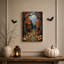 «Glowing Jack O Lanterns on Stone Path Through Halloween», art mural sur toile-1972198931