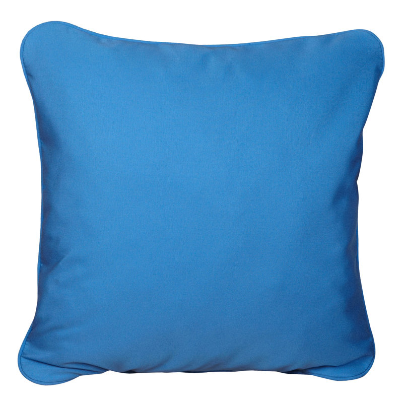 Hansah Outdoor Square Pillow Cover & Insert, 22" H x 22" W x 6" D, Sunbrella Canvas Capri