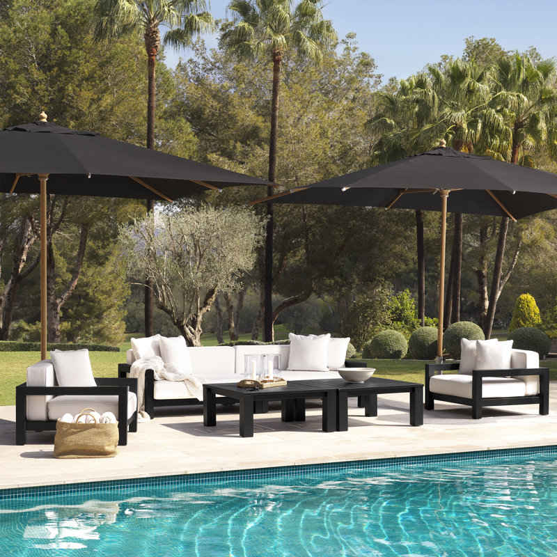 Cap-Antibes Outdoor Lounge Chair, Black